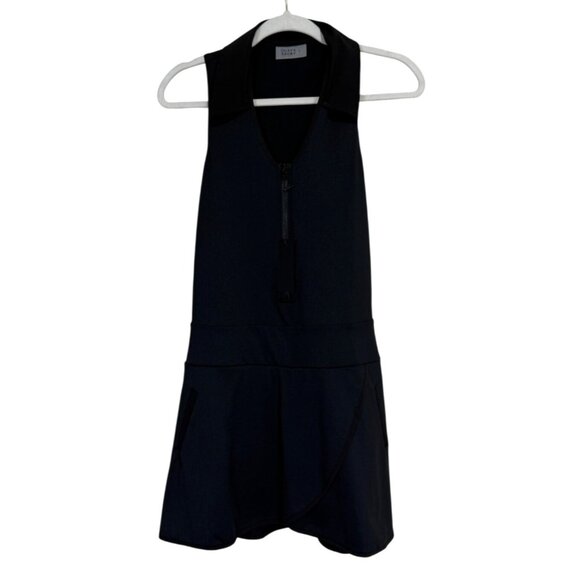 Olaya Sport Dresses & Skirts - Olaya Sport Womens Black Athletic Dress Attached-Shorts Zipper-Front Pocket Sz L